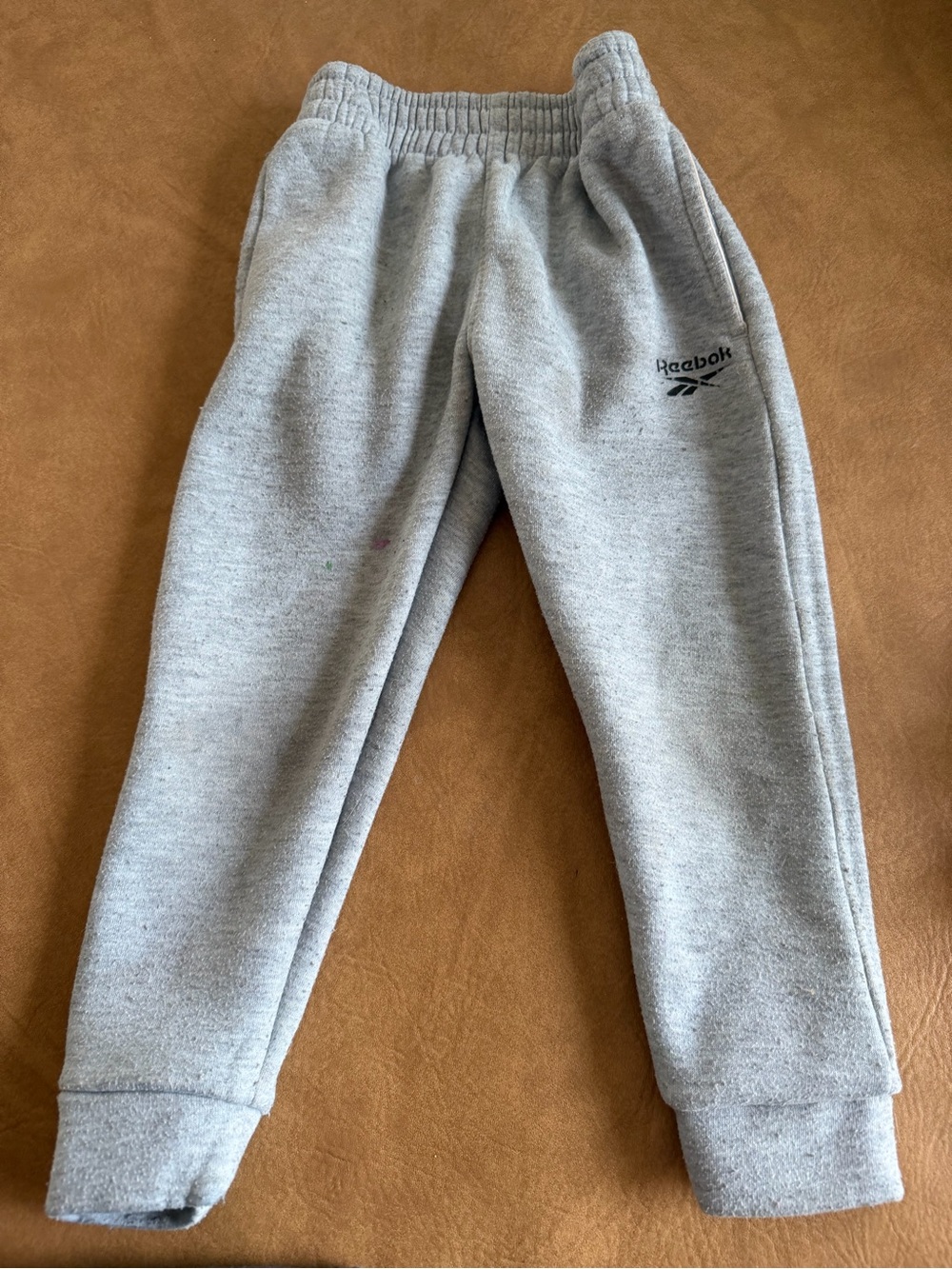 Reebok Kids Light Gray Fleece Joggers